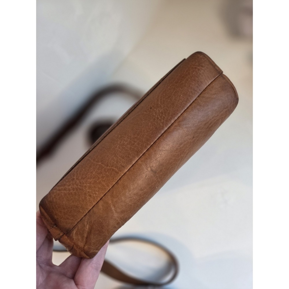 Vntg Madewell Small Mini Transport Crossbody‎ Bag Cognac Brown Leather Tote - Picture 10 of 11